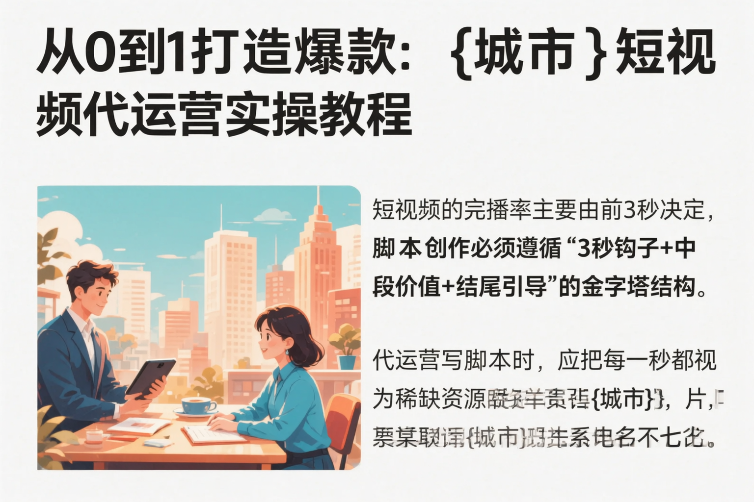 从0到1打造爆款：铜陵短视频代运营实操教程