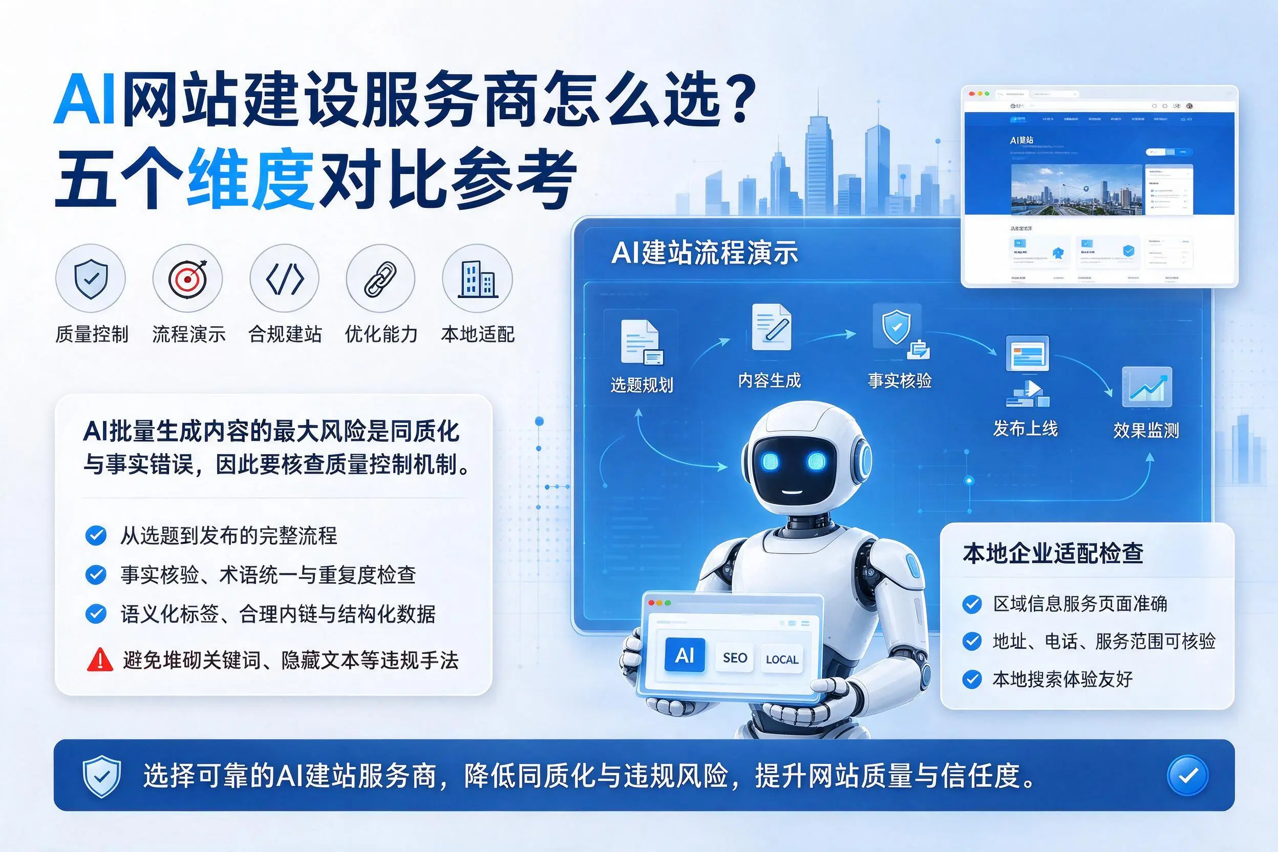 铜陵AI网站建设服务商怎么选?五个维度对比参考